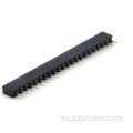 Conector hembra de 1,27 mm de una sola fila recto 22P
